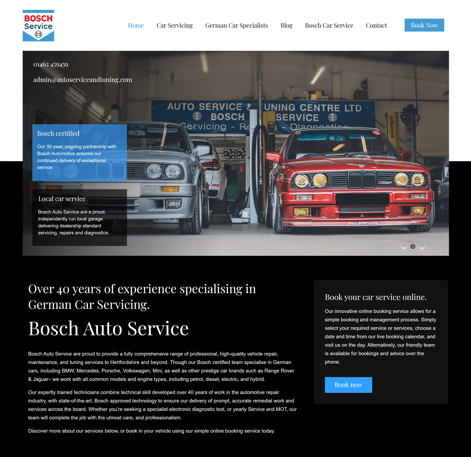 Digital Marketing - Bosch Auto Service Web Design Project