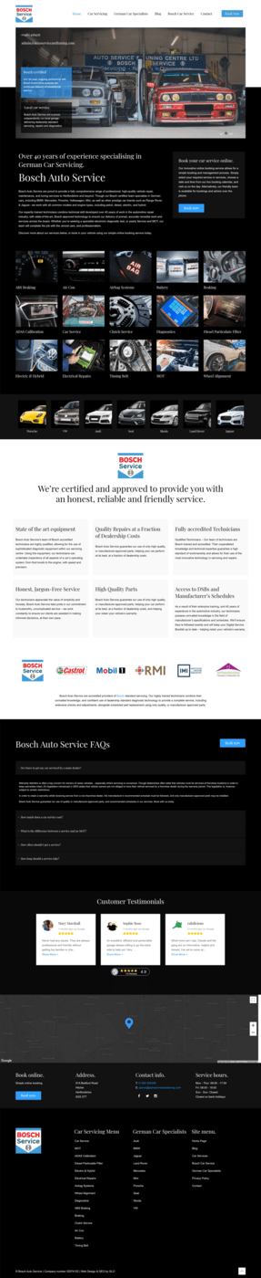 Digital Marketing - Bosch Auto Service Website Design