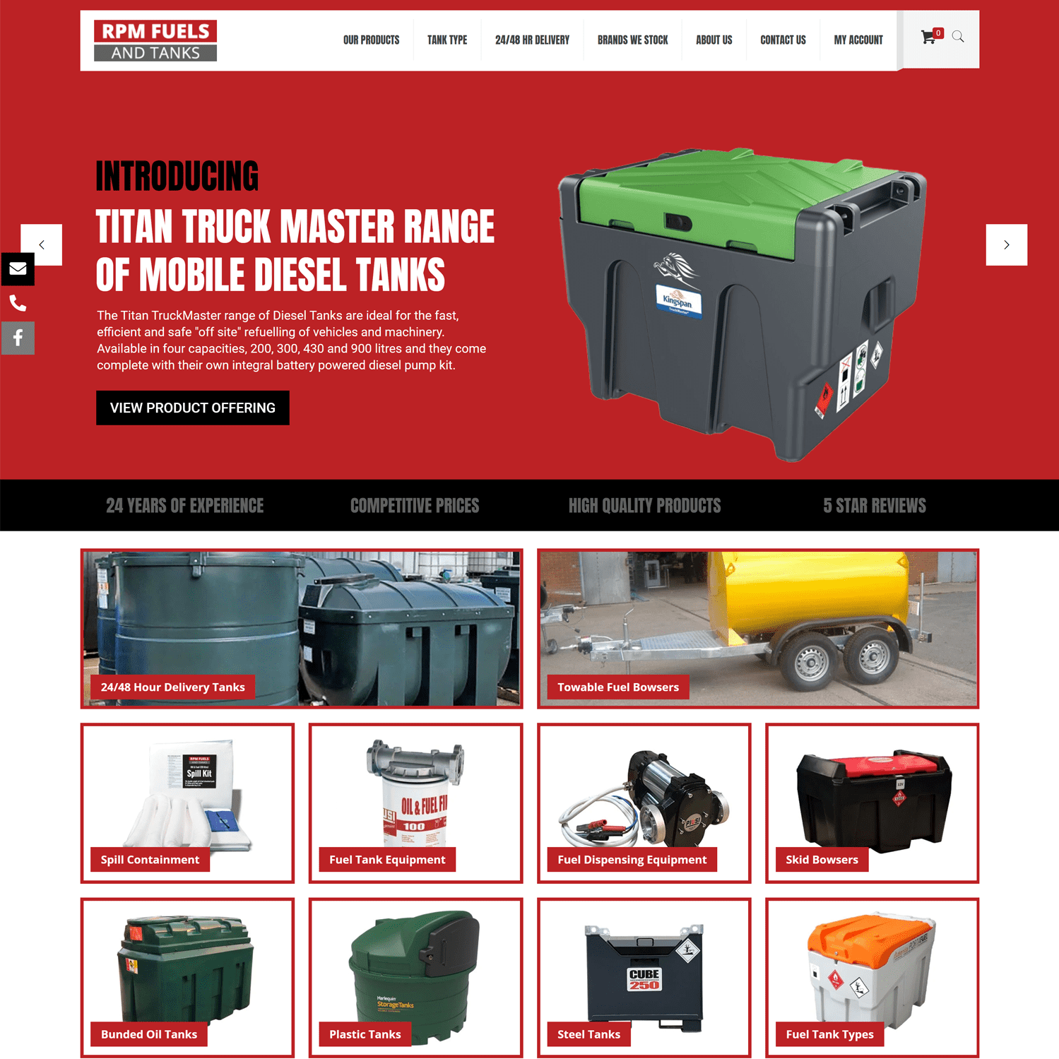 Digital Marketing - RPM Fuels Tanks Web Design Project