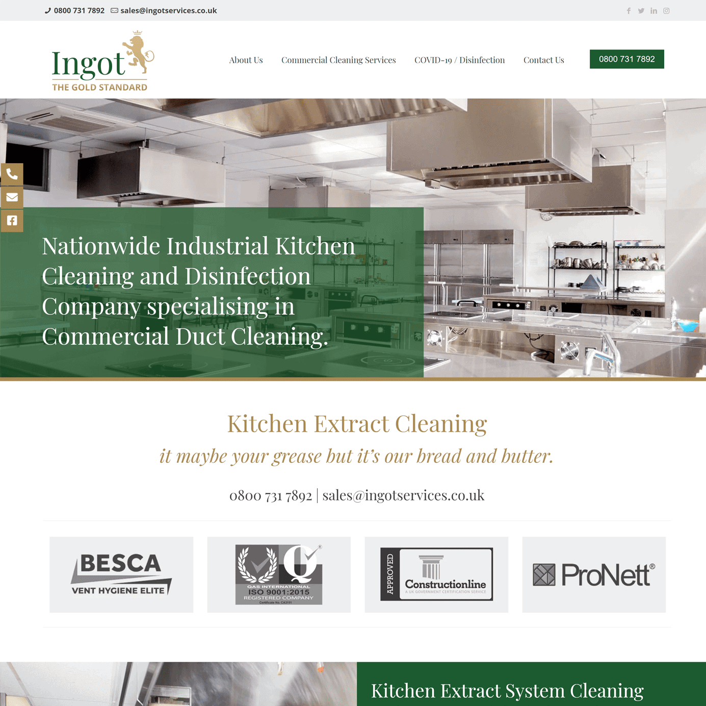 SEO Web Design & Digital Marketing - Ingot Services Project