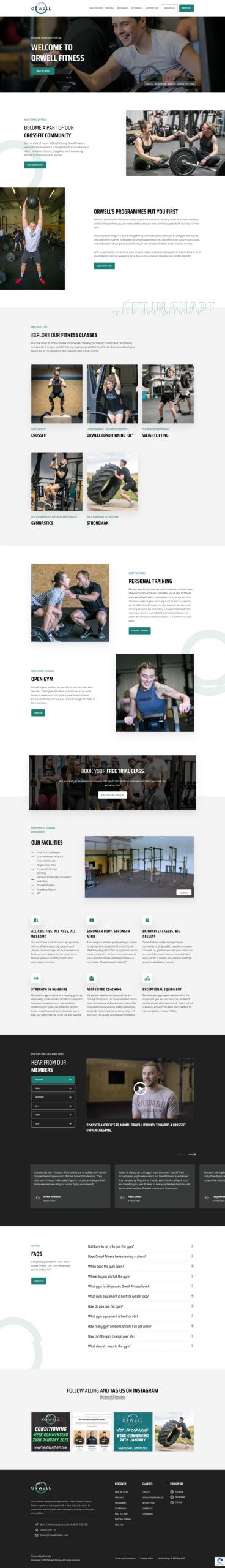 Orwell Fitness SEO Web Design Full Page