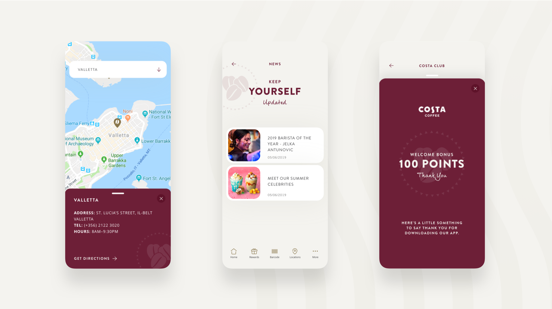 Costa Coffee Loyalty Scheme App Development