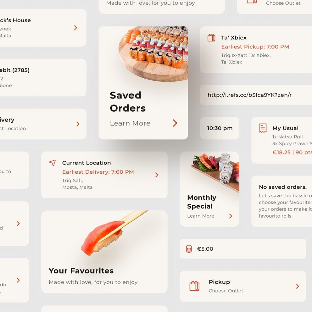 Zen Sushi App UK Design